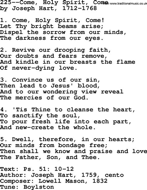 come holy spirit lyrics|come holy spirit lyrics hymn.